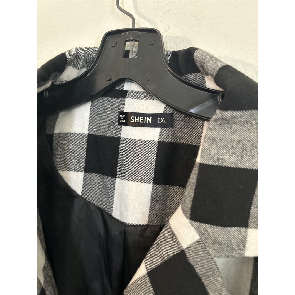 Women’s Long Checkered Jacket 1XL SHEIN - Picture 2 of 3